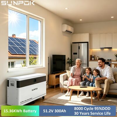 SUNPOK 48V 51.2V 300Ah Lithium Ion Solar Battery 15Kwh 48 Volt Lifepo4 Home Energy Storage Battery Floor Type