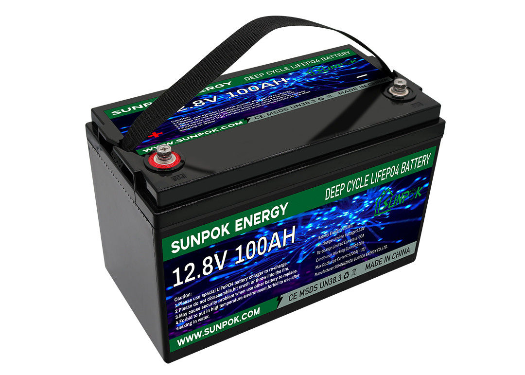 خفيفة الوزن LiFePo4 12V 100Ah بطارية ليثيوم دورة عميقة ل RV مع وحدة بلوتوث