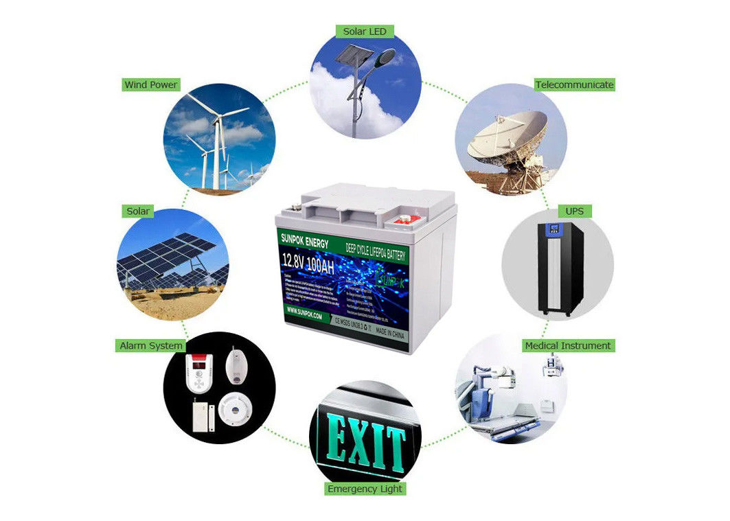 بطارية دورة عميقة AGM 12v 24v 50ah 100ah 150ah 200ah LiFePO4 بطارية دورة عميقة
