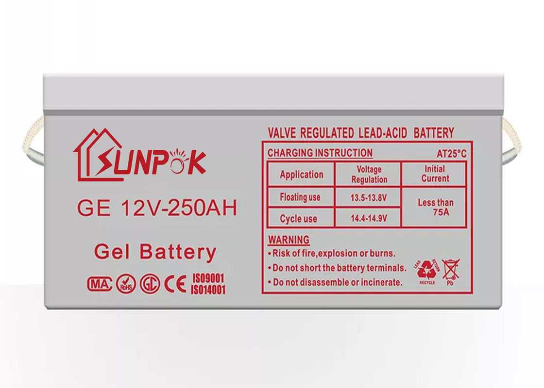 بطارية جل شمسي دورة عميقة قابلة لإعادة الشحن من Subpok 12v 250ah 200ah 100ah بطارية جل دورة عميقة