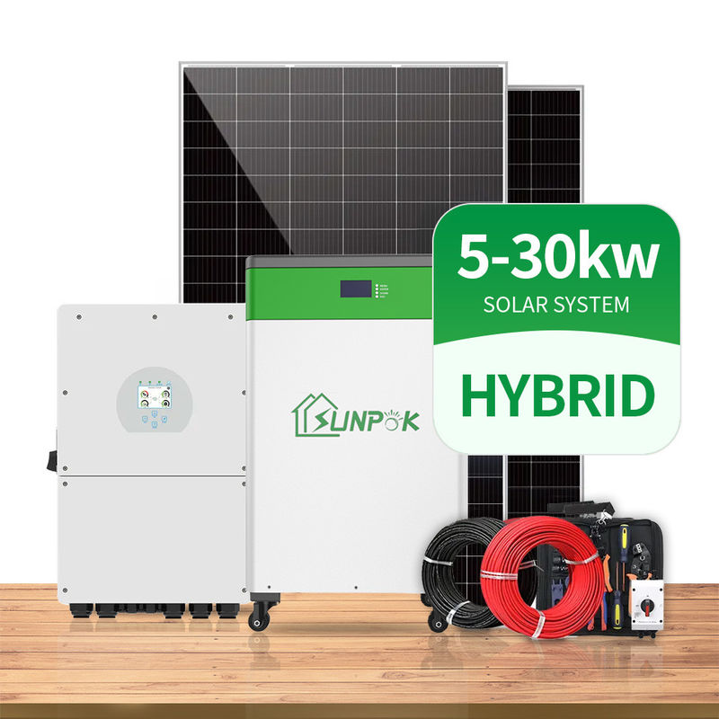 10Kw 15Kw 20KW النظام الشمسي مجموعة كاملة 5000 W On Off Grid Solar System