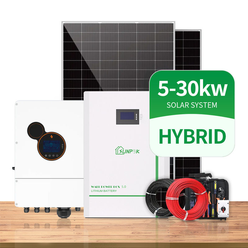 600W نظام هجين للطاقة الشمسية كيت 3 مراحل مولد للطاقة الشمسية مع لوحة مجموعة كاملة