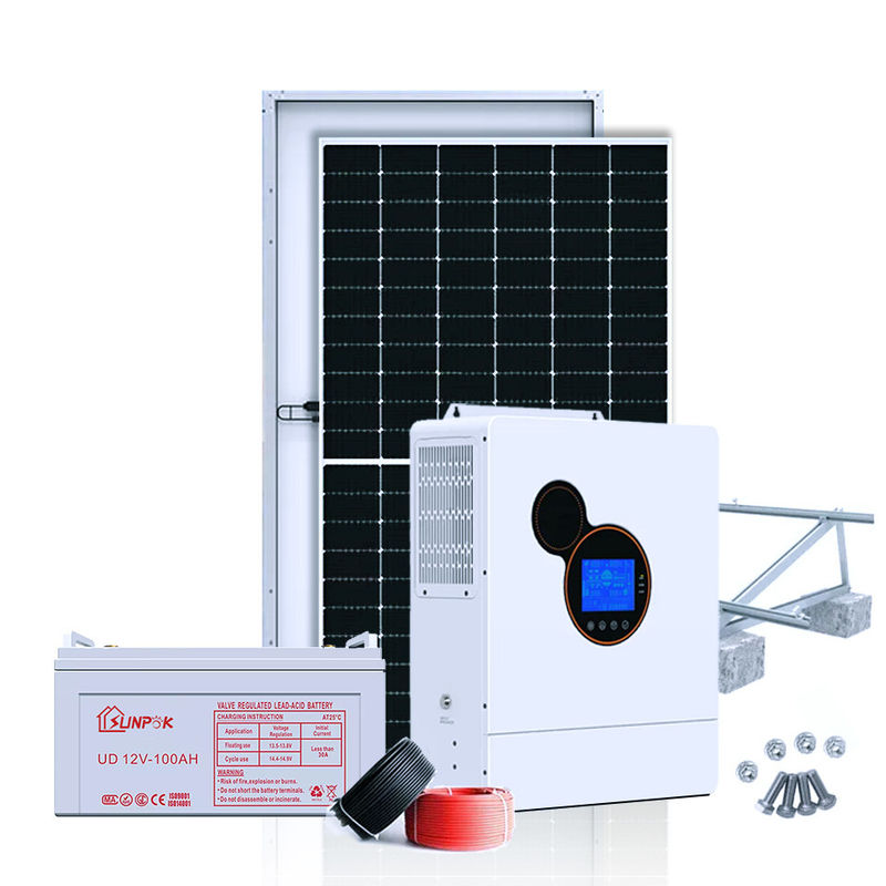 Sunpok 10kw 15kw 20kw أنظمة الطاقة الشمسية خارج الشبكة 10000W مولد يعمل بالطاقة الشمسية