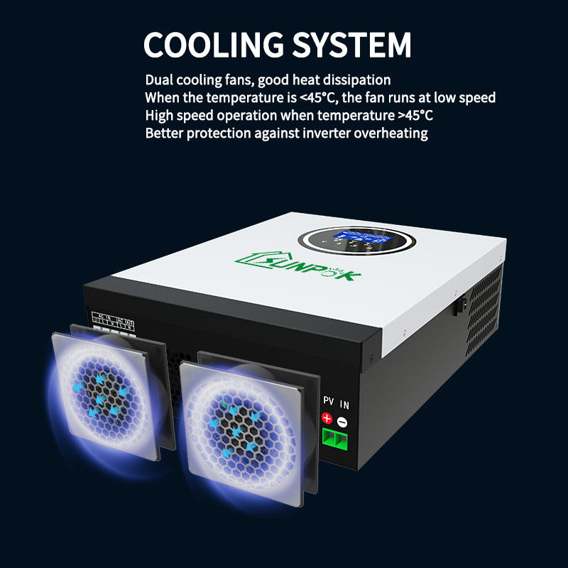 Sunpok 5kw 6kw 7kw On Grid Off Grid Solar Inverter Home Use الهجين خارج الشبكة العاكس