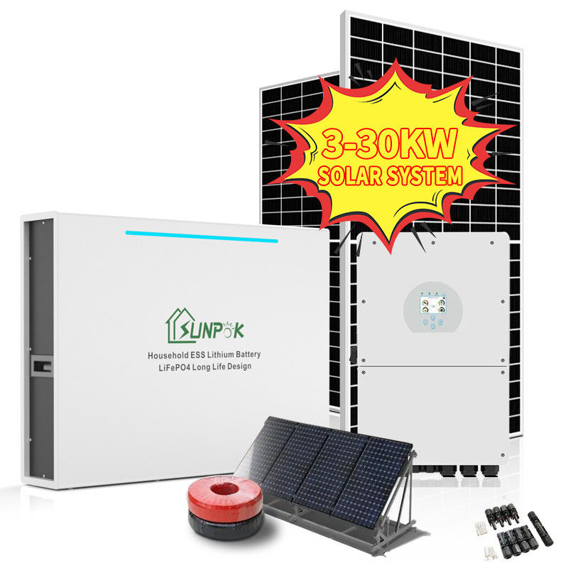 نظام طاقة الرياح الشمسية الهجين خارج الشبكة 5Kw 8Kw 10Kw 12Kw نظام كهربائي منزلي خارج الشبكة