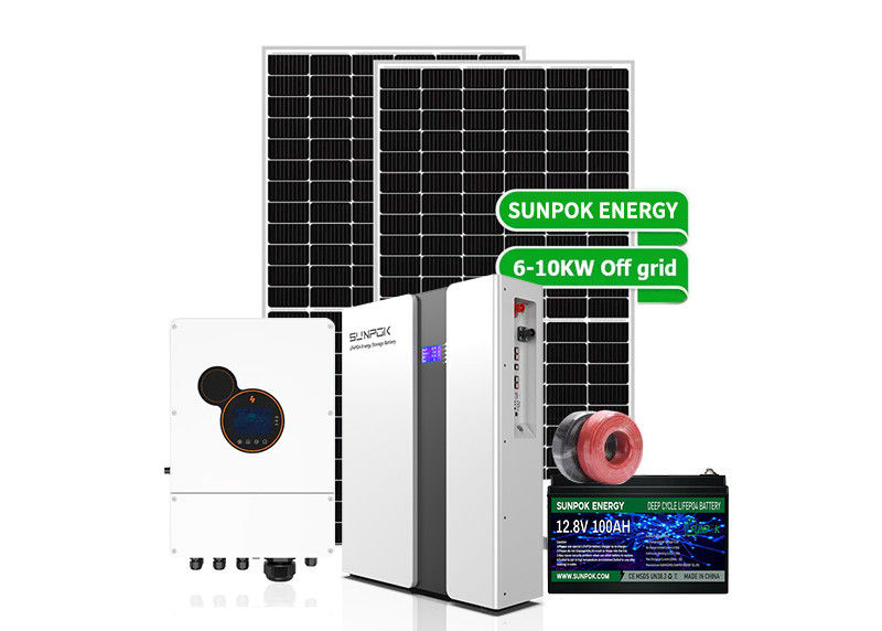 مجموعة كاملة نظام الطاقة الشمسية 5000W نظام شمسي هجين 3KW 6KW 8KW 10KW الطاقة الشمسية المنزلية مجموعة الألواح الشمسية نظام للمنزل