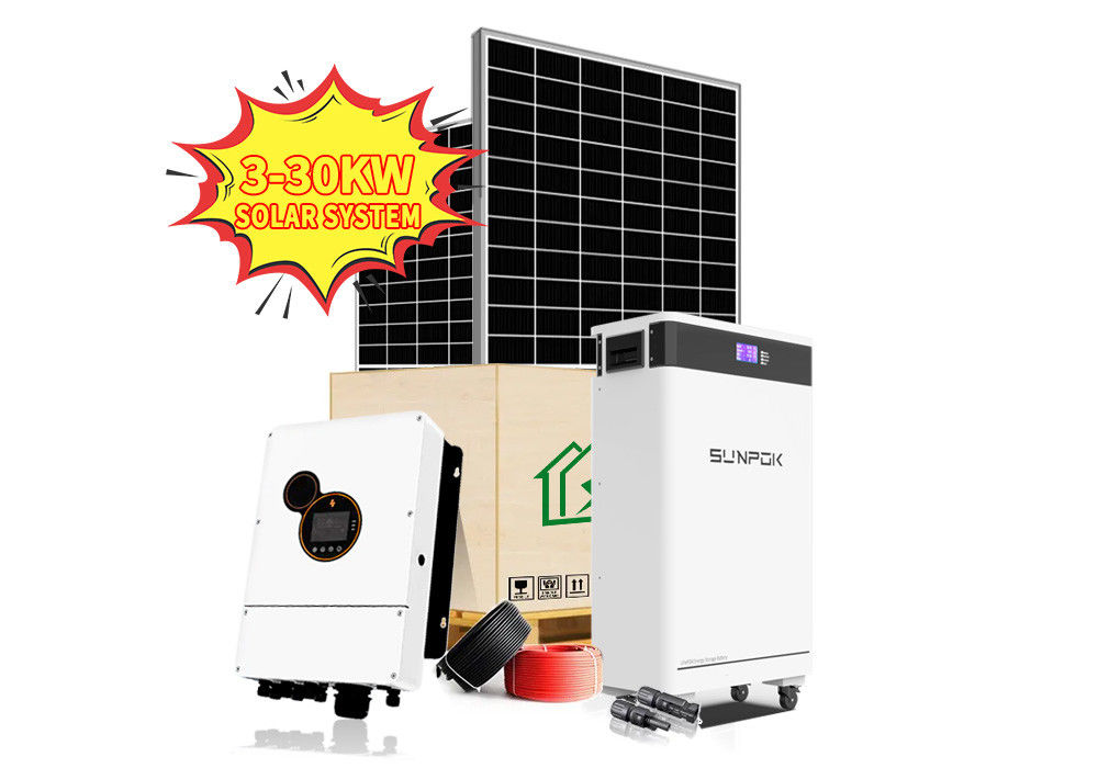 نظام الطاقة الشمسية 6.2kw كامل 6.2KW 11KW مجموعة الطاقة الشمسية الكاملة خارج الشبكة نظام الألواح الشمسية للمنزل نظام الطاقة الشمسية