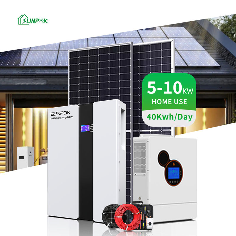 أنظمة الطاقة الشمسية 3kw 5kw 10kw 12kw 15kw الهجينة خارج الشبكة مجموعة ألواح شمسية كاملة