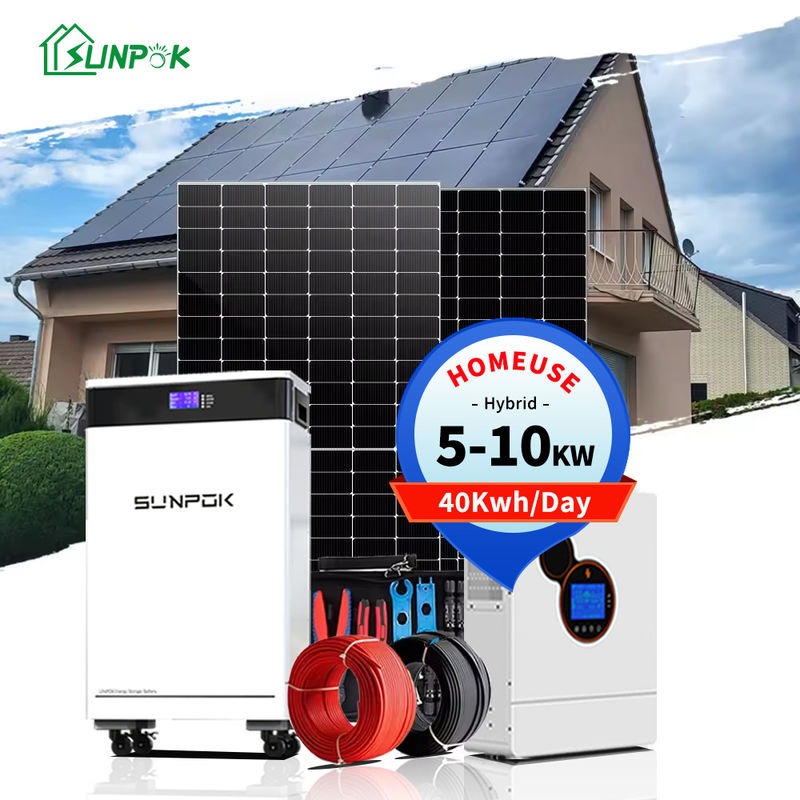 استخدام منزلي نظام الطاقة الشمسية مجموعة كاملة 5Kw 10Kw 30Kw ألواح شمسية نظام الطاقة
