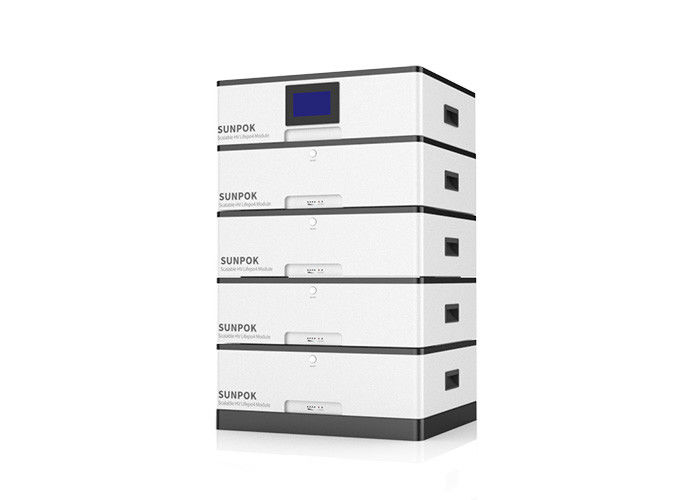 نظام الطاقة الشمسية المنزلي 51.2v 200ah قابل للتراص بطارية تخزين الطاقة 10kwh 20kwh 30kwh