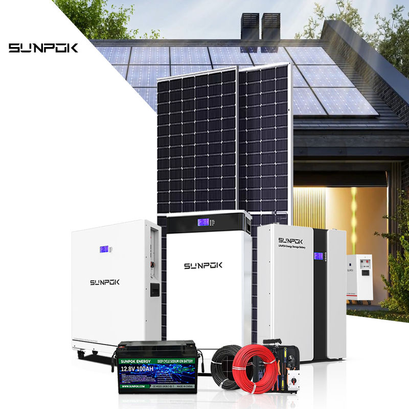 نظام الطاقة الشمسية الجديد 10kw 15kw 30kw بطارية النظام الشمسي 48v 200ah 400ah بطاريات Lifepo4