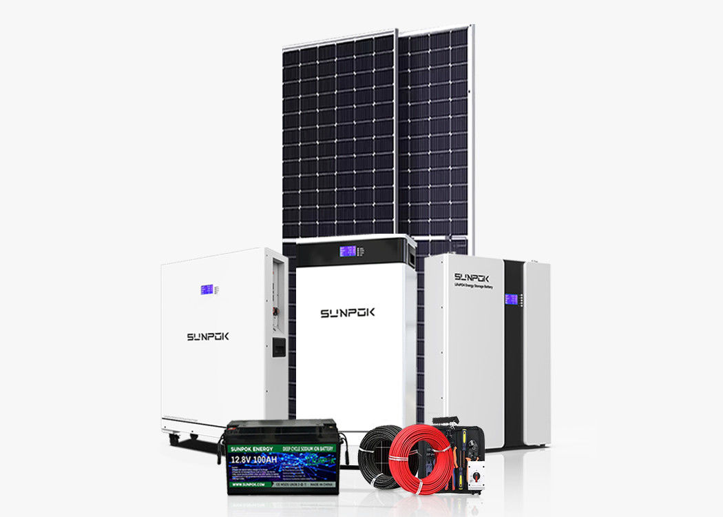نظام الطاقة الشمسية خارج الشبكة 10kw نظام تخزين الطاقة الشمسية 5kw 20kw 30kw