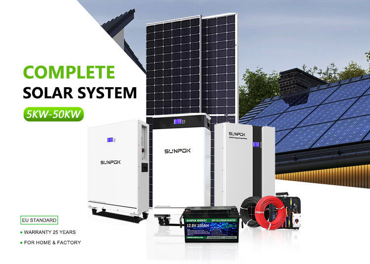 نظام الطاقة الشمسية للمنازل خارج الشبكة مجموعة كاملة 10kw 15kw 20kw بطارية نظام تخزين الطاقة