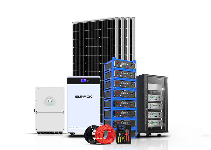 نظام الطاقة الشمسية الضوئية خارج الشبكة 5Kw 10Kw 12Kw مجموعة كاملة من أنظمة الطاقة الشمسية الهجينة للمنزل