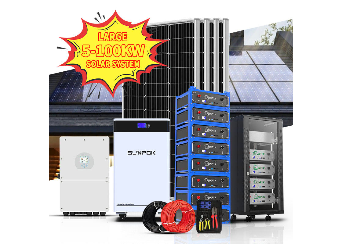 خارج الشبكة على الشبكة ونظام الطاقة الهجينة 3kw 5kw 10kw نظام الطاقة الشمسية