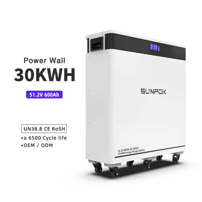 بطارية ليتيوم أيون 600Ah Lifepo4 الطاقة الشمسية 30kwh 48V 600Ah Lifepo4 بطارية 51.2v 30kwh 30kw نظام تخزين الطاقة الشمسية