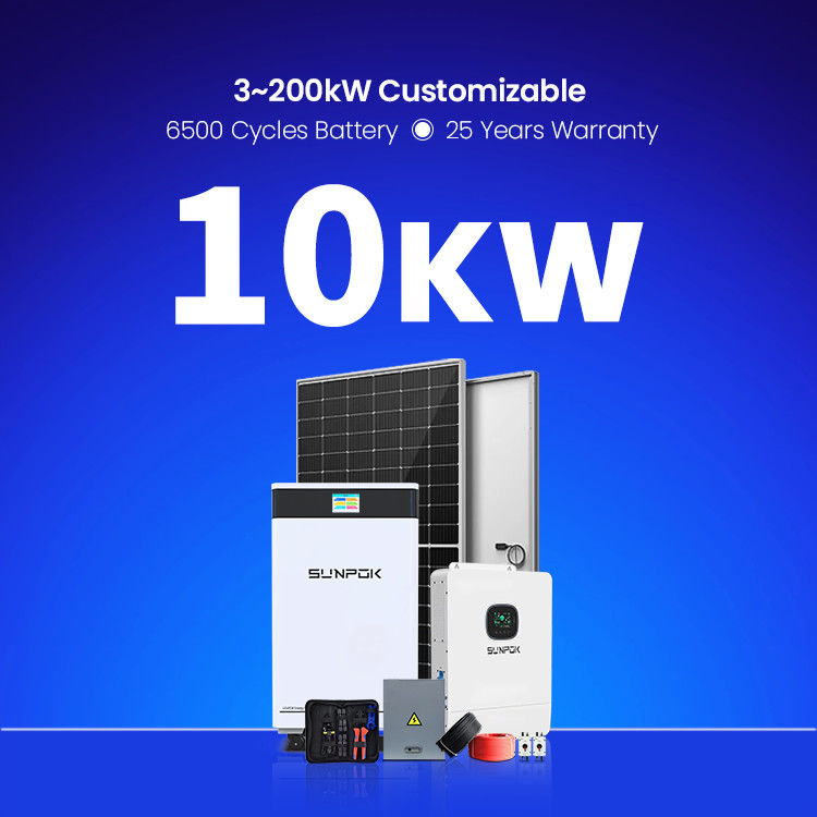 نظام طاقة شمسية كامل جديد نظام طاقة شمسية هجين 3kw 5kw 8kw 10kw 15kw نظام طاقة شمسية خارج الشبكة للاستخدام المنزلي