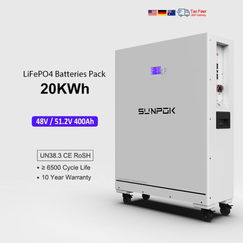48 فولت 51.2 فولت Lifepo4 400Ah 20Kwh Ess بطارية ليثيوم أيون Power Wall Home Energy Storage System
