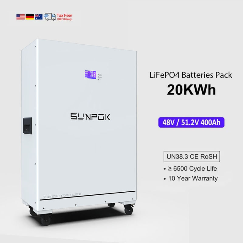 48V 400Ah 20Kwh تخزين الطاقة المنزلية بطارية شمسية متعددة الوظائف ليثيوم أيون Lifepo4 400Ah 20Kwh طاقة شمسية متعددة الوظائف