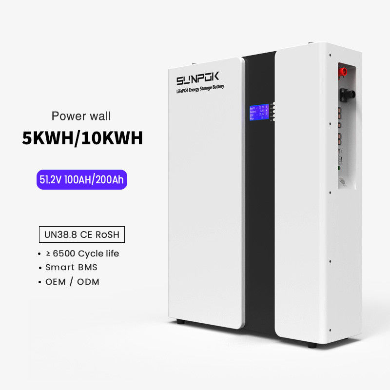 Home Lifepo4 بطارية تخزين الطاقة الشمسية 200Ah 48V 10kWh Power Wall ليتيم أيون Lifepo4 بطارية مع أفضل سعر