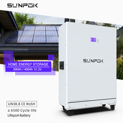 10000 Cycles 20kw Lifepo4 20kwh Lithium Ion Solar Battery 51.2v 400AH for Home Energy Storage