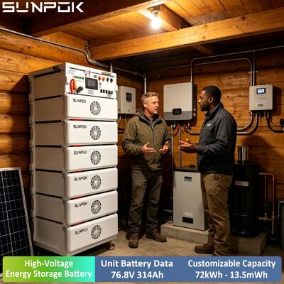 SUNPOK 76.8V 314AH 24.12kWH نظام تخزين الطاقة عالي الجهد الطاقة الضوئية الهجينة الاستخدام الصناعي التجاري الصين